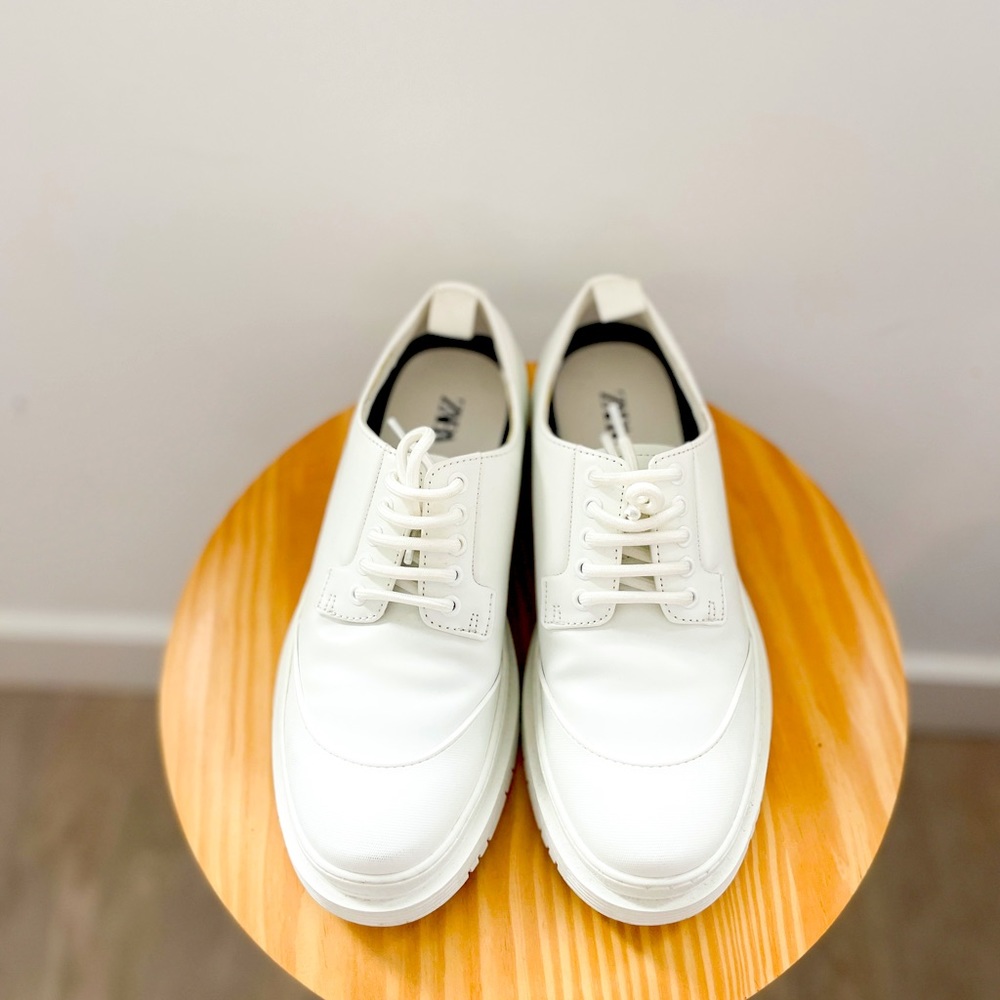 Zara NWT Off White Men's Lace Up Sneakers  9